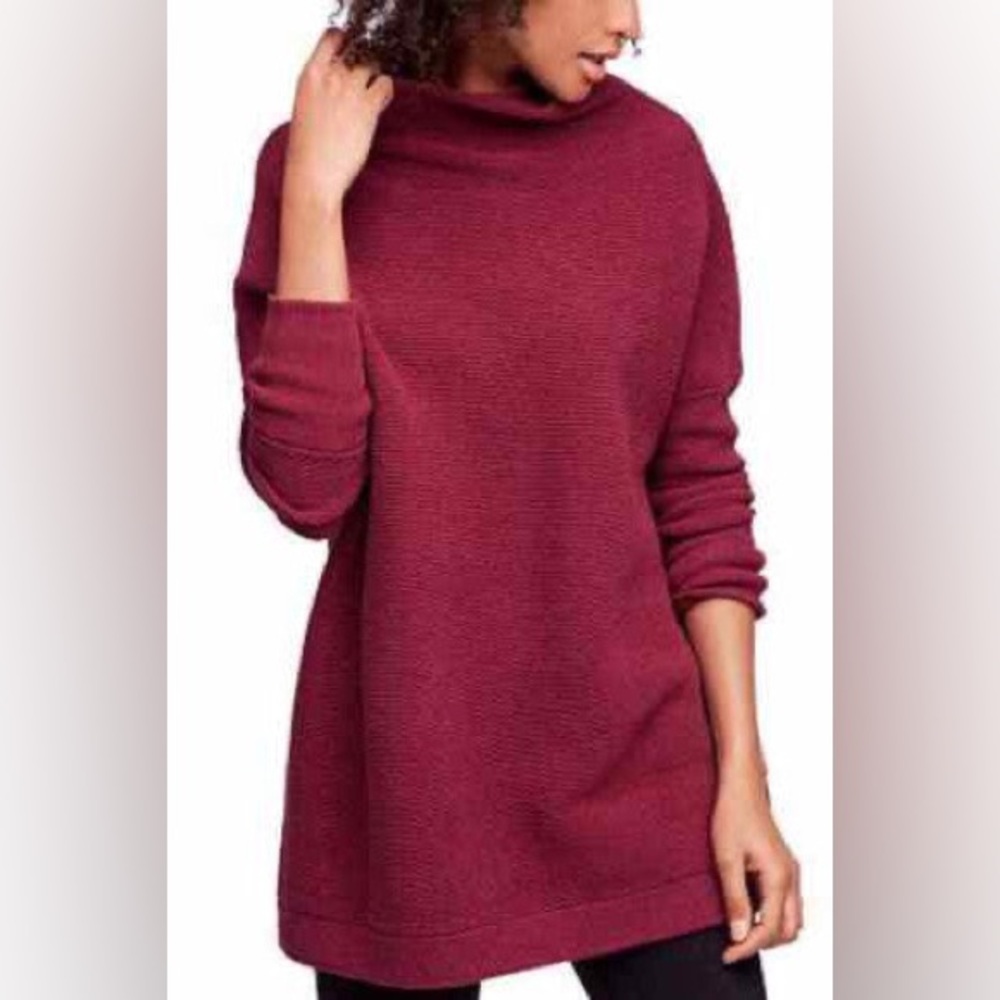 Free People Ottoman Slouchy Tunic Pomegran